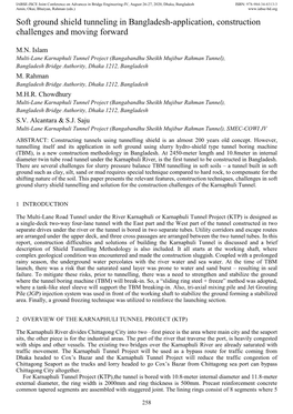 Soft Ground Shield Tunneling in Bangladesh-Application, Construction Challenges and Moving Forward