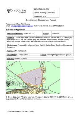 Proposed Development Land East of Station Road, Condover, Shrewsbury, Shropshire