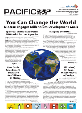 You Can Change the World Diocese Engages Millennium Development Goals Episcopal Charities Addresses Mapping the Mdgs by Sean T
