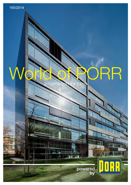 Information for Pros World of PORR 165/2014 Table of Contents