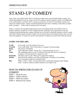 Stand-Up Comedy