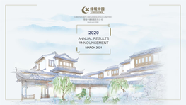 2020 ANNUAL RESULTS ANNOUNCEMENT MARCH 2021 Contents