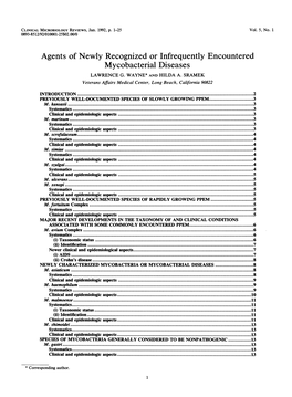 Mycobacterial Diseases LAWRENCE G