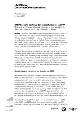 BMW Group Corporate Communications
