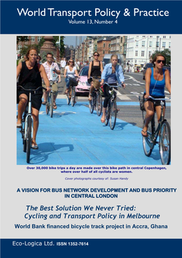 Cycling and Transport Policy in Melbourne World