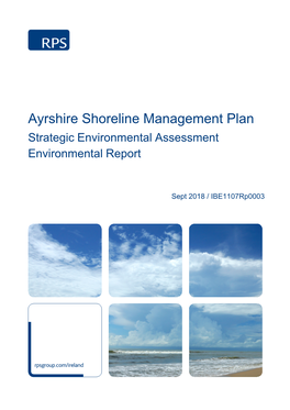 Ayrshire Shoreline Management Plan Strategic Environmental Assessment Environmental Report