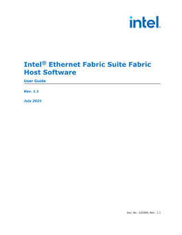 Intel® Ethernet Fabric Suite Fabric Host Software — User Guide