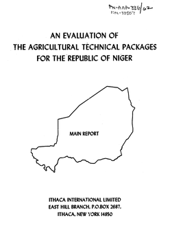 An Evaluation of the Agricultural Technical Packages for Therepublic of Niger