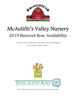 Mcauliffe's Valley Nursery