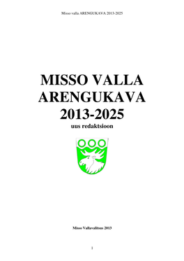 Misso Valla ARENGUKAVA 2013-2025