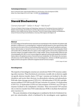 Steroid Biochemistry