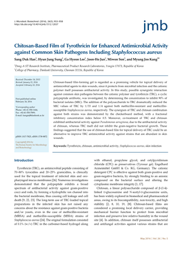 Chitosan-Based Film of Tyrothricin for Enhanced Antimicrobial Activity