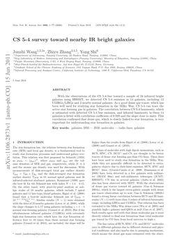 CS 5-4 Survey Toward Nearby IR Bright Galaxies
