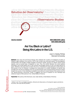 Are You Black Or Latino? Being Afro-Latino in the U.S