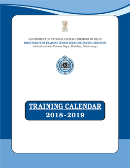Training Calendar 2018 - 2019