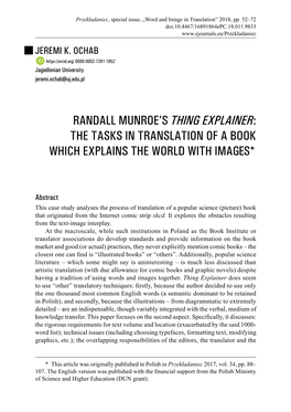 Randall Munroe's Thing Explainer: the Tasks In