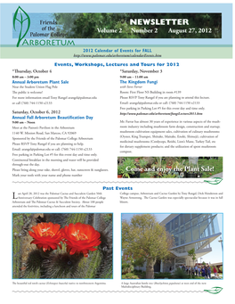 Newsletter Volume 2 Number 2 August 27, 2012