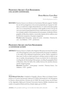 Una Acción Continuada Francisco Ascaso and Los Solidarios