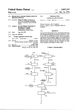 United States Patent to 3,997,337 Pittie Et Al