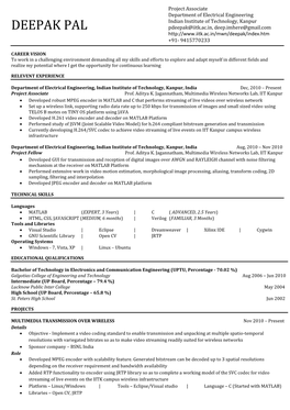 Resume- Deepak