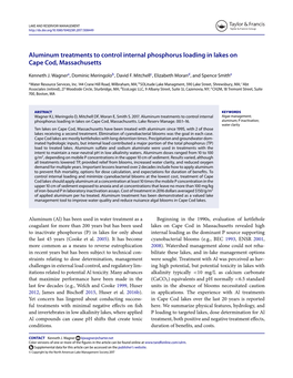 Aluminum Treatments to Control Internal Phosphorus Loading in Lakes on Cape Cod, Massachusetts