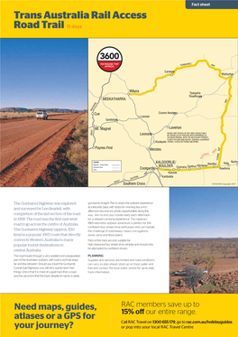Trans Australia Rail Access Road Trail 15-20 DAYS Road Trail 11 Days