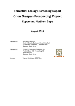 Graspan Screening Report