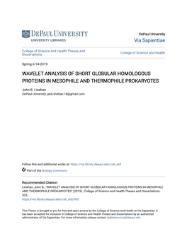 Wavelet Analysis of Short Globular Homologous Proteins in Mesophile and Thermophile Prokaryotes