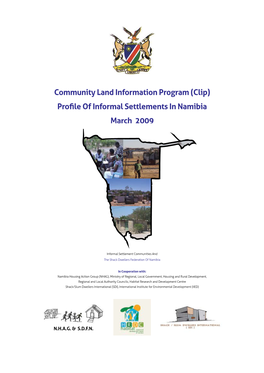(Clip) Profile of Informal Settlements in Namibia March 2009