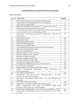 International Communication- MCM604 VU