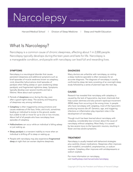 What Is Narcolepsy?