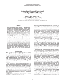 Optimal and Bounded-Suboptimal Multi-Agent Motion Planning