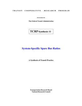 System-Specific Spare Bus Ratios