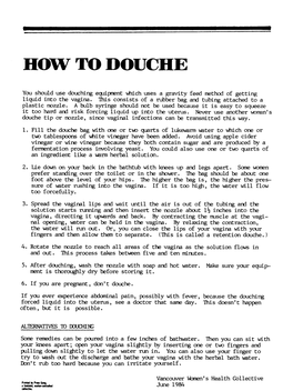 How to Douche