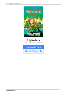 Lightsabers by Kevin J. Anderson , Rebecca Moesta