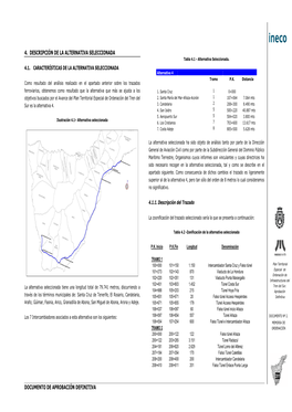 4. DESCRIPCIÓN DE LA ALTERNATIVA SELECCIONADA Tabla 4.1 - Alternativa Seleccionada