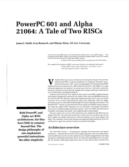 Powerpc 601 and Alpha 21064: a Tale of Two Riscs