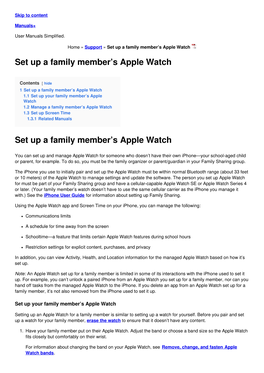 Set up a Family Member's Apple Watch