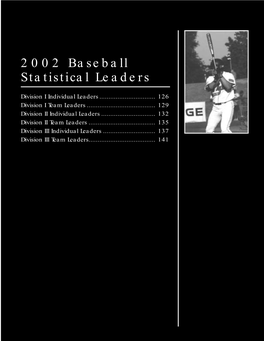 Official 2003 NCAA Baseball & Softball Records Book