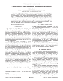 Random Coupling of Chaotic Maps Leads to Spatiotemporal Synchronization