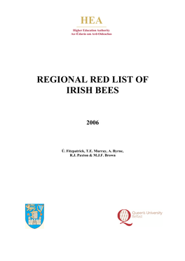 Regional Red List of Irish Bees