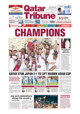 Qatar Stun Japan 3-1 to Lift Maiden Asian