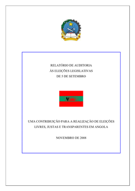 Relatório De Auditoria Às Eleições Legislativas De 5 De Setembro