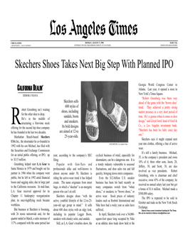 Skechers Shoes Takes Next Big Step with Planned IPO