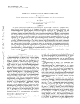 Hydrodynamics of Cometary Compact HII Regions