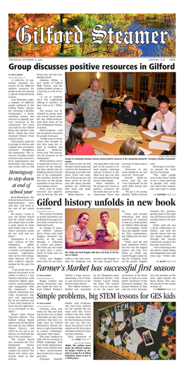 Giford History Unfolds in New Book the End of the School by ERIN PLUMMER Year