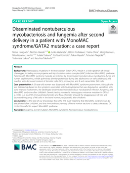 Disseminated Nontuberculous Mycobacteriosis and Fungemia After