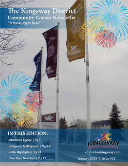 The Kingsway District Community Corner Newsletter “It Starts Right Here” ™