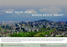 The Who, What, and How of Seoul As a Smart City