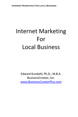 Internet Marketing for Local Business